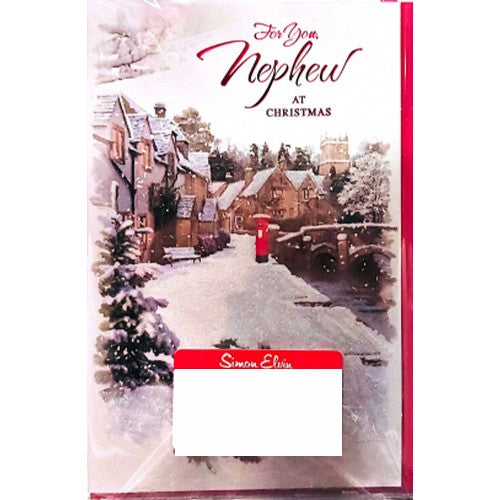 Front - Simon Elvin For You Nephew Christmas Card (Pack of 6)