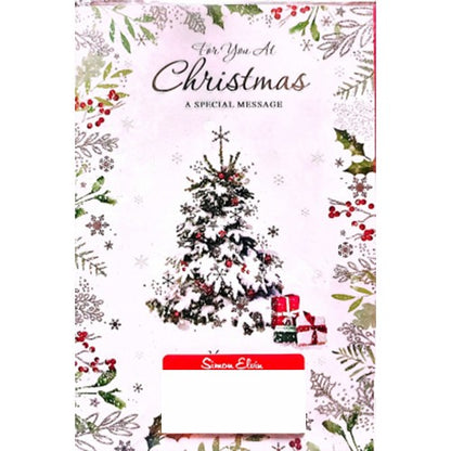 White-Red-Green - Front - Simon Elvin For You Christmas Card (Pack of 6)