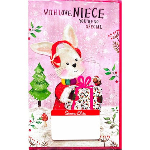 Front - Simon Elvin With Love Niece Christmas Card (Pack of 6)