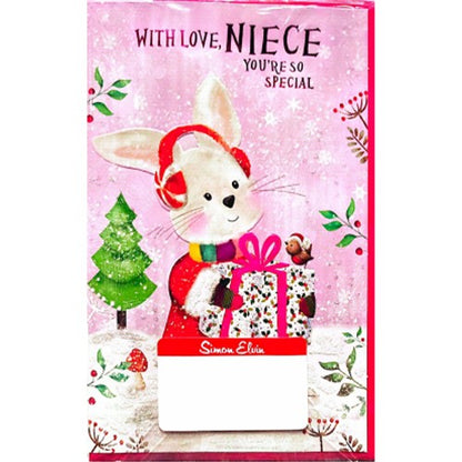 Multicoloured - Front - Simon Elvin With Love Niece Christmas Card (Pack of 6)