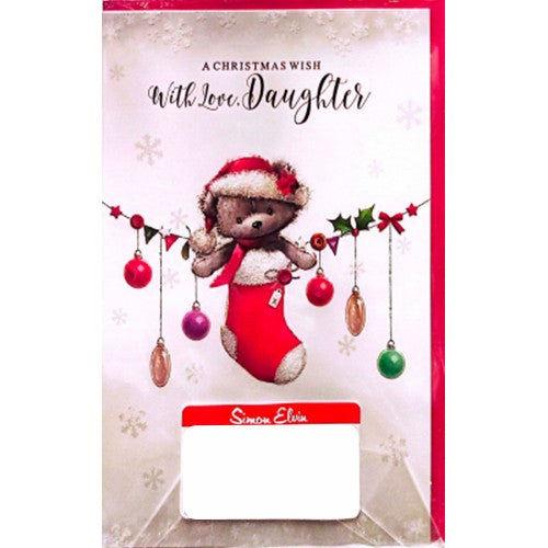 Front - Simon Elvin A Christmas Wish Daughter Greetings Card (Pack of 6)