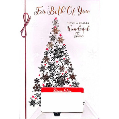 Front - Simon Elvin Have A Really Wonderful Time Ribbon Christmas Card (Pack of 6)