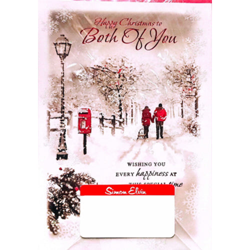 White - Front - Simon Elvin Both Of You Winter Scene Christmas Card (Pack of 6)
