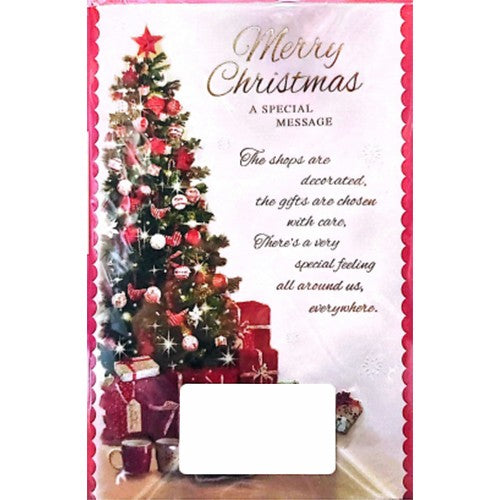 White-Red-Green - Front - Simon Elvin A Special Message Christmas Card (Pack of 6)