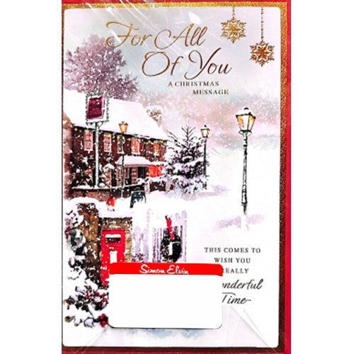 Front - Simon Elvin For All Of You Snow Christmas Card (Pack of 6)