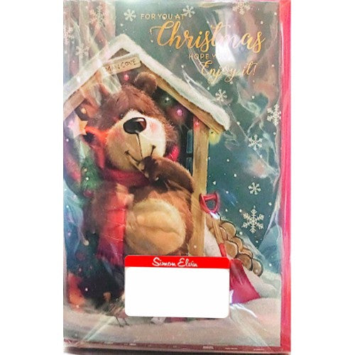 Multicoloured - Front - Simon Elvin For You Hope You Enjoy It Christmas Card (Pack of 6)
