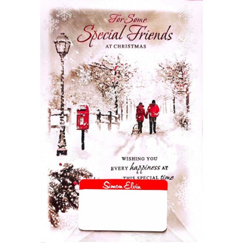 Front - Simon Elvin Special Friend Winter Scene Christmas Card (Pack of 6)