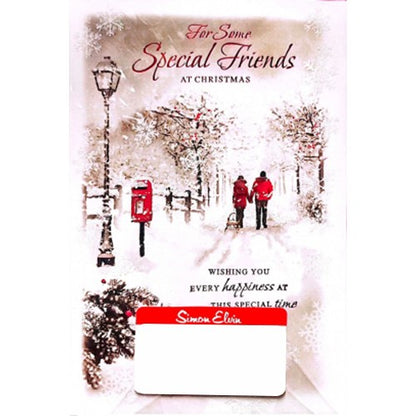 Front - Simon Elvin Special Friend Winter Scene Christmas Card (Pack of 6)
