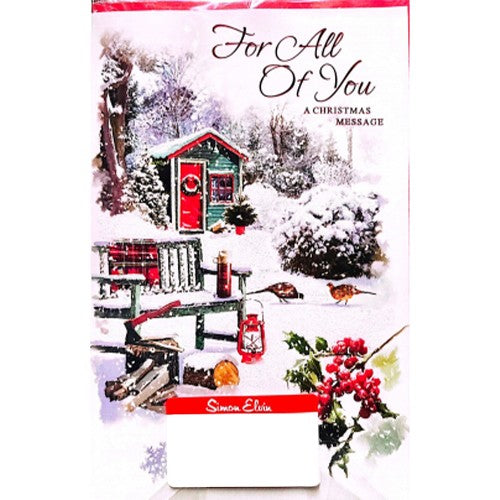 Front - Simon Elvin For All Of You Winter Scene Christmas Card (Pack of 6)