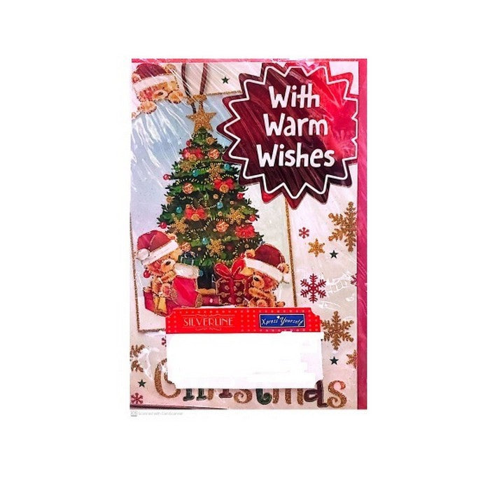 Multicoloured - Front - Simon Elvin With Warm Wishes Christmas Card (Pack of 12)