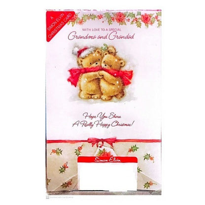 Front - Simon Elvin With Love To A Special Grandma And Grandad Christmas Card (Pack of 12)