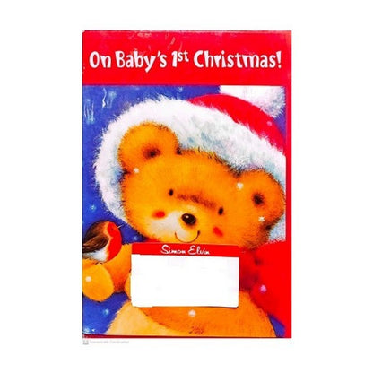 Front - Simon Elvin On Baby´s 1st Christmas Card (Pack of 12)