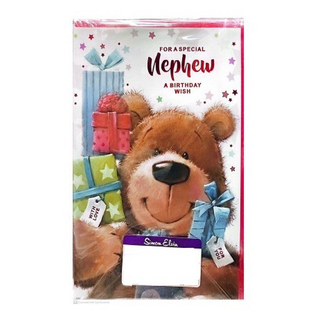 Front - Simon Elvin A Birthday Wish Nephew Christmas Card (Pack of 6)