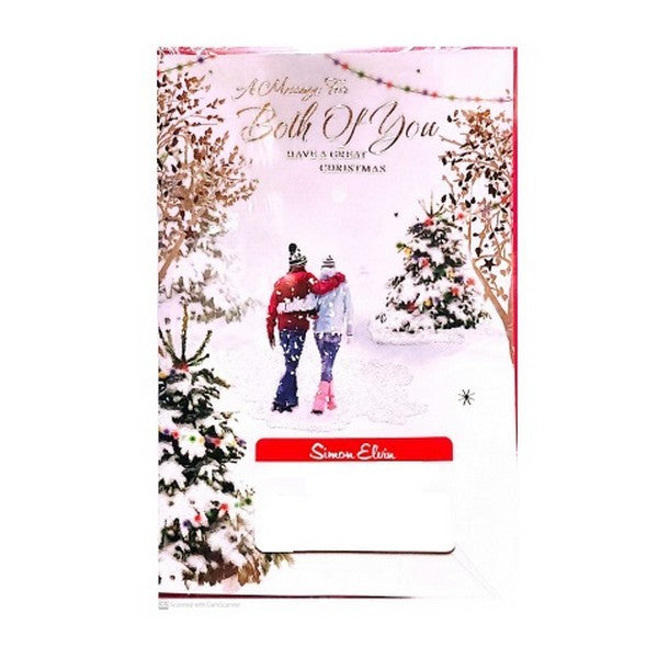 Front - Simon Elvin A Message For Both Of You Christmas Card (Pack of 6)