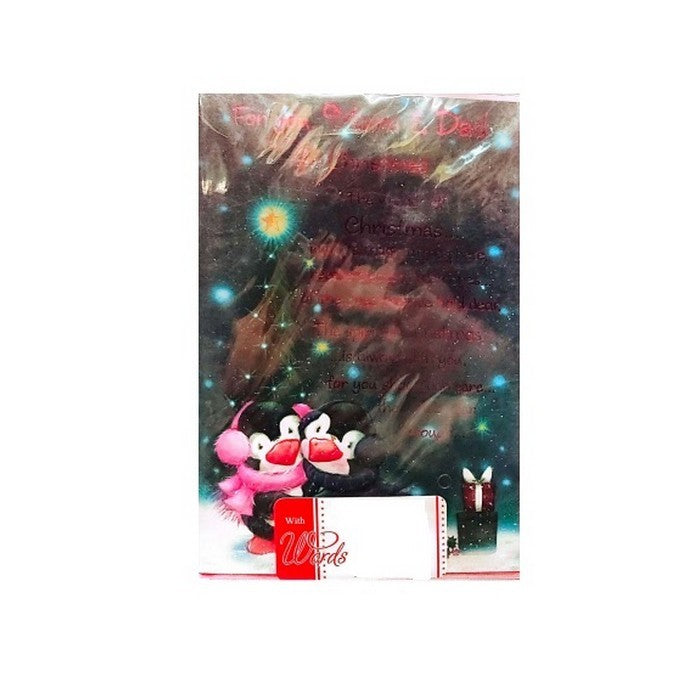 Front - Simon Elvin For You Mum And Dad Penguin Christmas Card (Pack of 6)