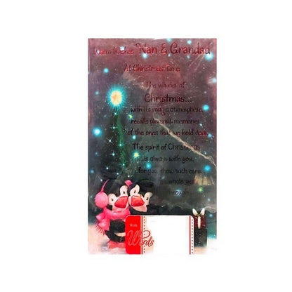 Multicoloured - Front - Simon Elvin Nan And Grandad Christmas Card (Pack of 6)