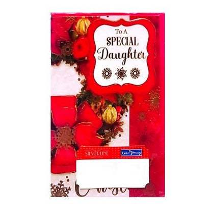 Front - Simon Elvin To A Special Daughter Christmas Card (Pack of 12)