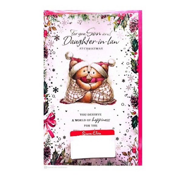 Front - Simon Elvin For You Son And Daughter In Law Christmas Card (Pack of 6)