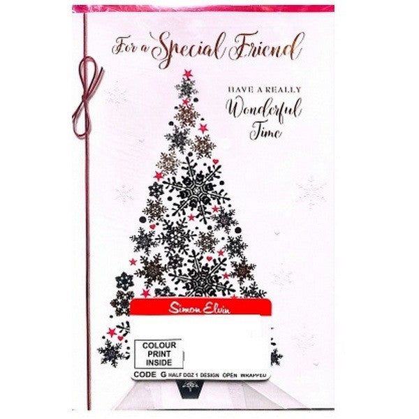Front - Simon Elvin Have A Really Wonderful Time Special Friend Christmas Card (Pack of 6)