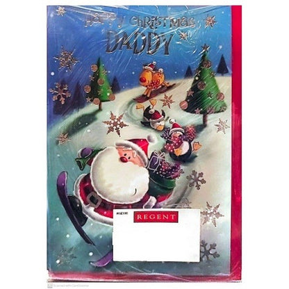 Front - Simon Elvin Happy Christmas Daddy Greetings Card (Pack of 12)