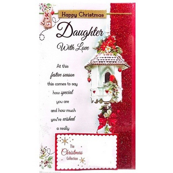 Front - Simon Elvin Happy Christmas Daughter Greetings Card (Pack of 6)