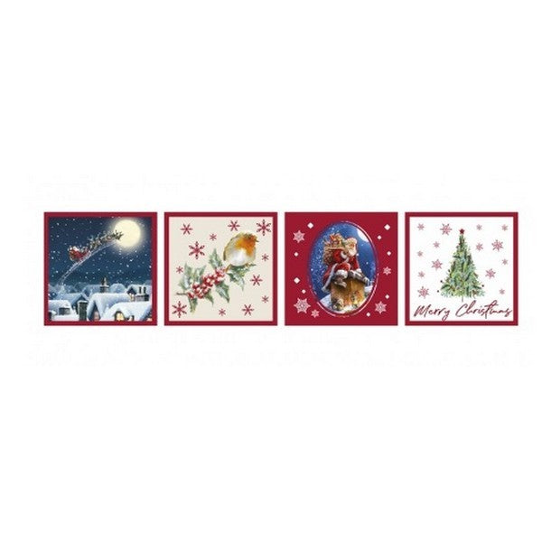 Front - Eurowrap Traditional Christmas Scene Gift Tags (Pack of 32)
