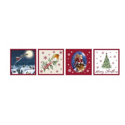 Multicoloured - Front - Eurowrap Traditional Christmas Scene Gift Tags (Pack of 32)