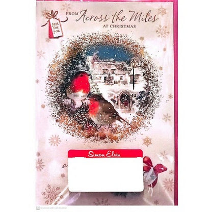 Front - Simon Elvin From Across The Miles Christmas Card (Pack of 6)