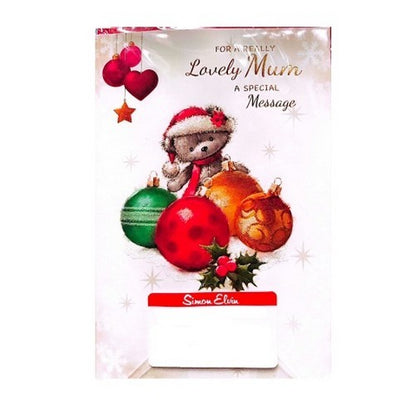 Red-White-Green - Front - Simon Elvin For A Really Lovely Mum Mum Christmas Card (Pack of 6)