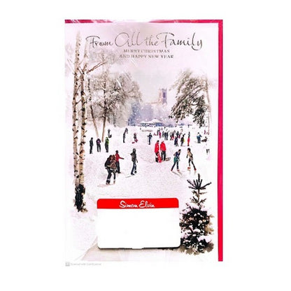 Front - Simon Elvin Merry Christmas And Happy New Year From All Family Greetings Card (Pack of 6)