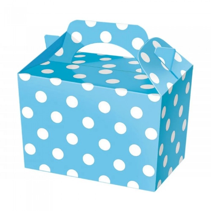 Front - Cardboard Spotted Gift Boxes (Pack of 10)