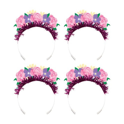 Front - Creative Party Fairy Floral Tea Party Tiara (Pack of 4)