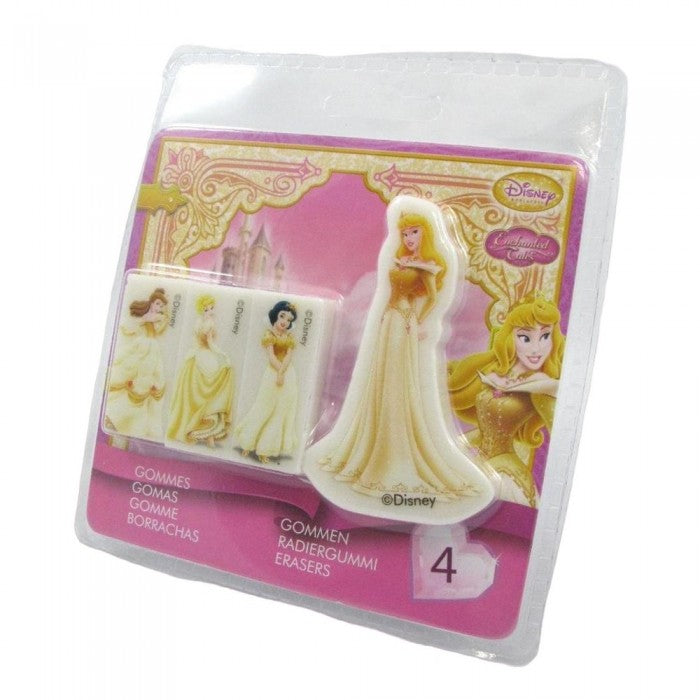 Front - Disney Princess Characters Erasers (Pack of 4)