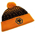 Front - Wolves Bobble Knitted Cuffed Beanie