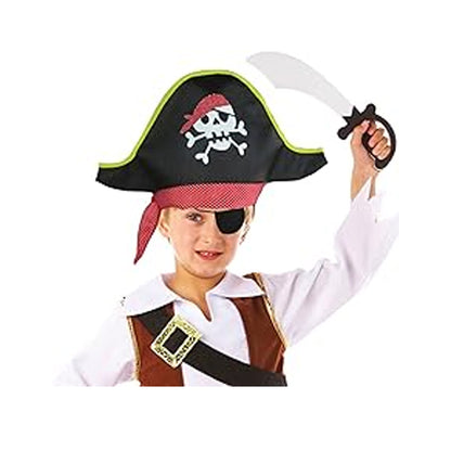 Black-White - Front - Amscan Childrens-Kids Pirate Party Hat