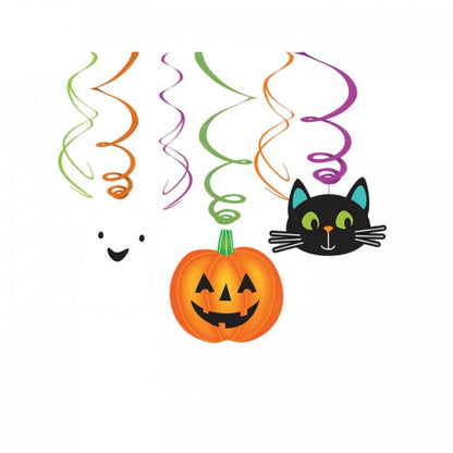 Front - Amscan Halloween Friends Swirl Hanging Decoration (Pack of 3)