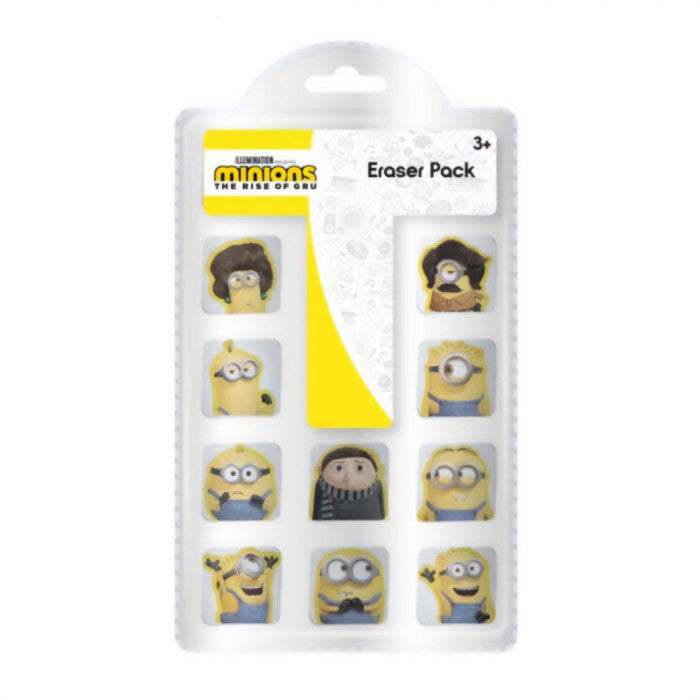 Front - Minions: The Rise Of Gru Characters Erasers (Pack of 10)