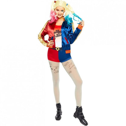 Front - Harley Quinn Girls Daddy´s Lil Monster Costume Set