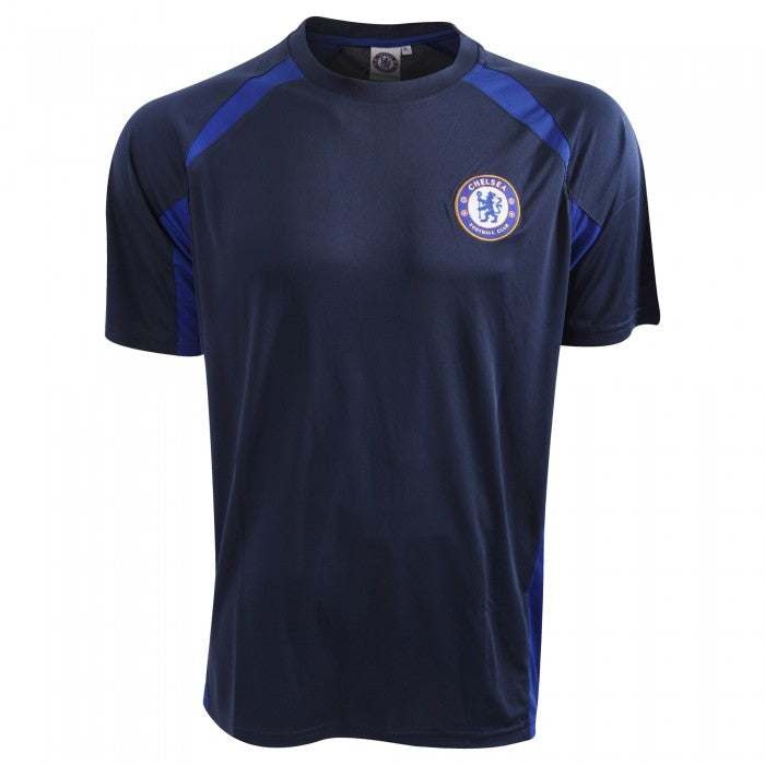 Front - Chelsea FC Mens Official Short Sleeve Football Crest T-Shirt