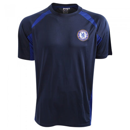 Front - Chelsea FC Mens Official Short Sleeve Football Crest T-Shirt
