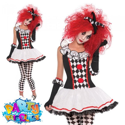 Front - Suicide Squad Girls Harlequin Honey Clown Halloween Costume