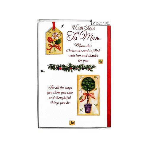Front - With Love To Mum Christmas Card