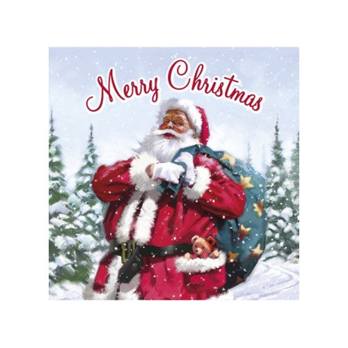 Front - Eurowrap Santa Claus Christmas Card (Pack of 12)