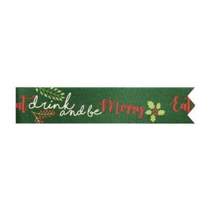 Front - Anniversary House Eat Drink And Be Merry Christmas Cake Frills