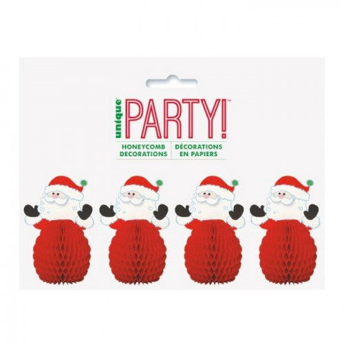 Red-White-Black - Back - Generique Santa Claus Christmas Party Centrepiece (Pack of 4)