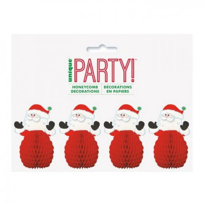 Red-White-Black - Back - Generique Santa Claus Christmas Party Centrepiece (Pack of 4)