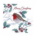 Front - Eurowrap Kraft Robin Christmas Card (Pack of 12)