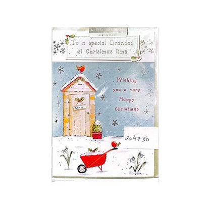 White-Blue-Red - Front - Ling Design To A Special Grandad Christmas Card