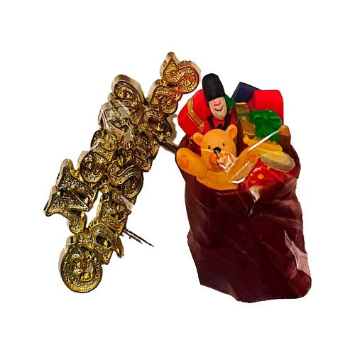Front - Anniversary House Merry Christmas Cake Decoration