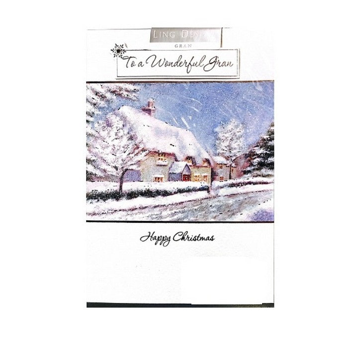 White - Front - Ling Design To A Wonderful Gran Christmas Card